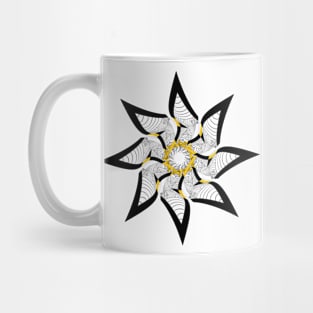 Black and yellow star Mug